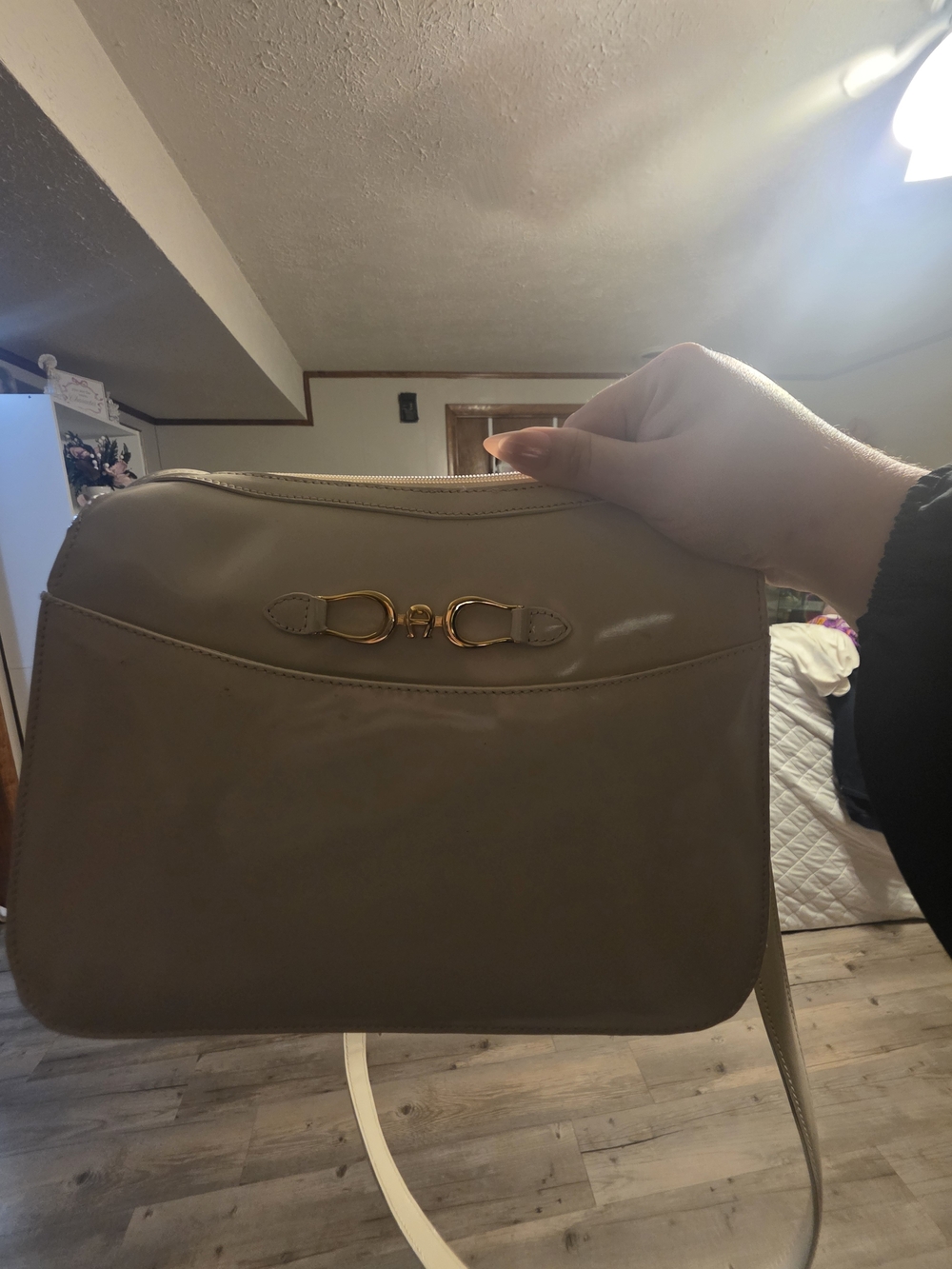 Aigner White Crossbody Purse